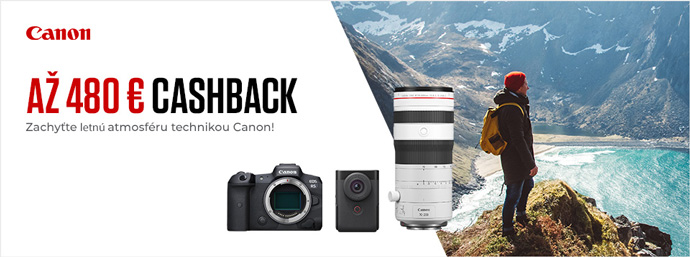 Canon cashback - získajte späť až 480 €