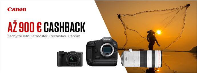 Canon cashback - získajte späť až 900 €