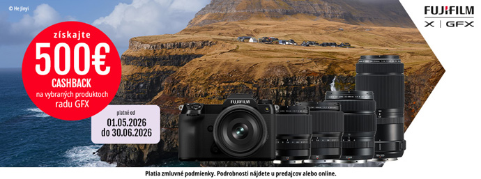 U�etrite a� 500 � na GFX stredoform�tov�ch fotoapar�toch Fujifilm