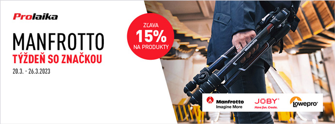 Tde so znakou Manfrotto - Zava 15% na produkty