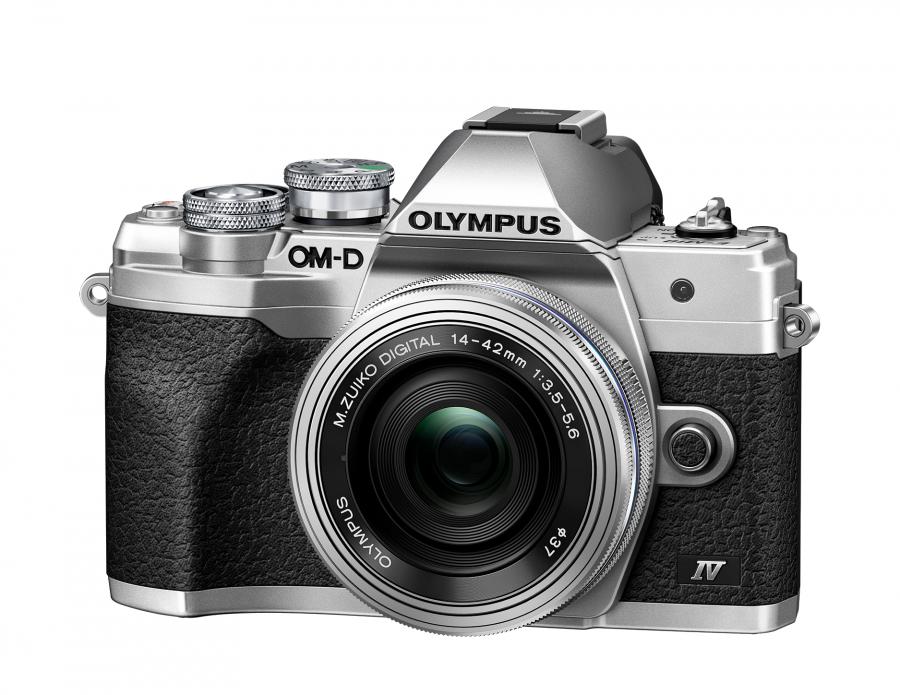 Olympus OM-D E-M10 Mk.IV + 14-42mm f/3.5-5.6 Pancake, Strieborný