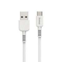 Hama Eco kbel USB-C 2.0 typ A-C 1 m, biely