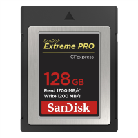 SanDisk CFexpress Typ B Extreme PRO 128GB, R:1700MB/s, W:1200 MB/s, W/JC (186485)