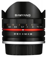 Samyang 8mm f/2.8 UMC Fisheye, baj. Canon EF-M, ierny