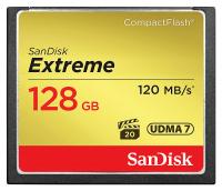Sandisk CF Extreme 128GB (VPG 20, UDMA 7) - R: 120 MB/s, W: 85 MB/s