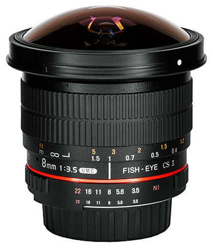 Samyang 8mm f/3.5 IF MC Aspherical CSII DH Fisheye (AE), baj. Canon M