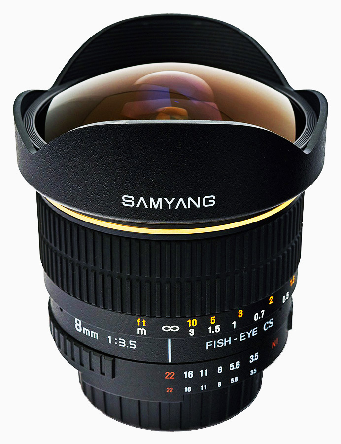 Samyang 8mm f/3.5 Aspherical IF MC Fisheye CS, baj. Micro 4/3